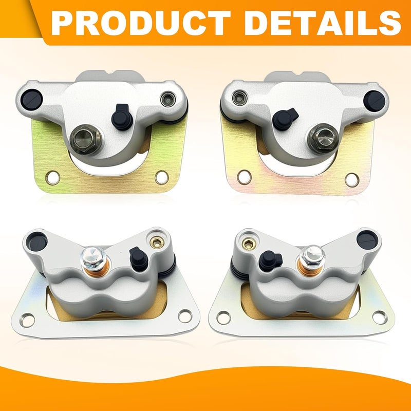 Triumilynn Front Rear Brake Caliper for Polaris RZR 800 2008-2014, RZR S 800 2009-2014 with Pads # 1911529 1911530 1911544 1911545, Left & Right, 4 Pack - Image 3